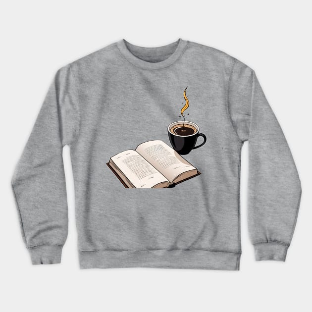 book and Coffee Crewneck Sweatshirt by CAFFEIN